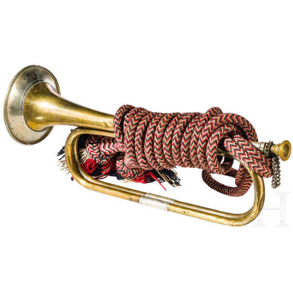 Signaltrompete mit Banderole, 1. H&auml;lfte 20. Jhdt.