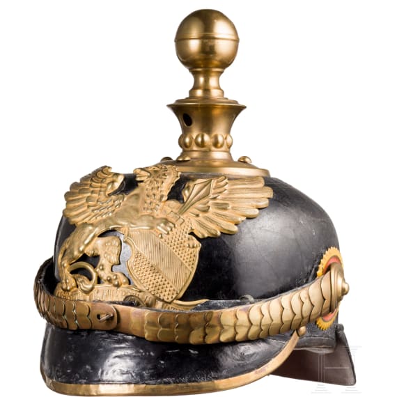 Helm f&uuml;r Mannschaften der badischen Feldartillerie, um 1900