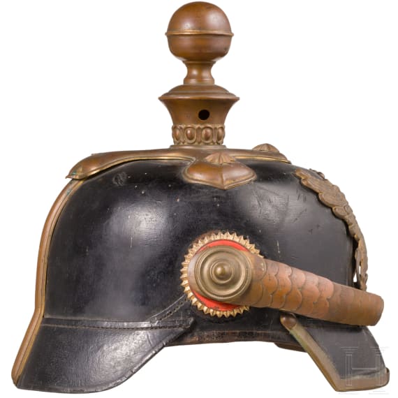 Helm f&uuml;r h&ouml;here Unteroffiziere der badischen Artillerie, um 1900