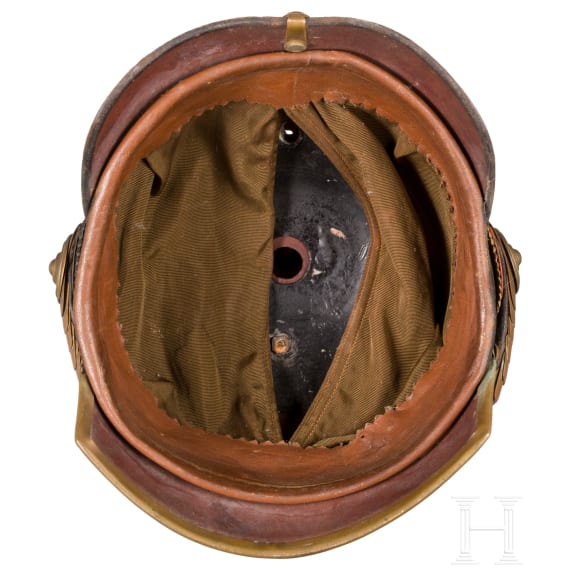 Helm f&uuml;r h&ouml;here Unteroffiziere der badischen Artillerie, um 1900