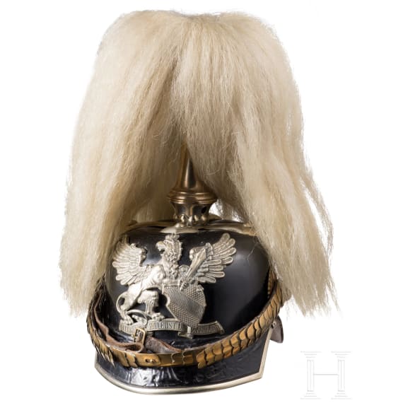 Helm f&uuml;r Mannschaften der badischen Dragoner, um 1900