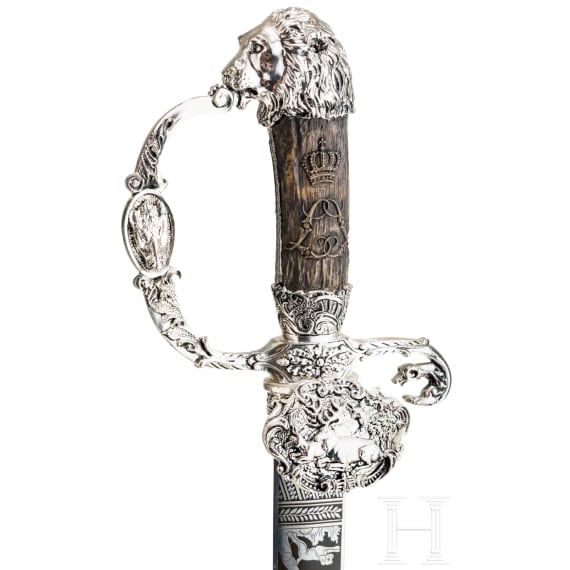 K&ouml;nig Ludwig II. von Bayern - Hirschf&auml;nger, Museumsreproduktion, 20. Jhdt.
