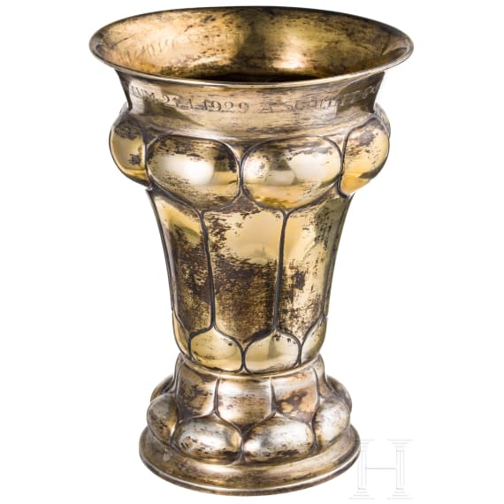 Prinz Alfons von Bayern (1862 - 1933) - ein vergoldeter Buckelpokal, deutsch, datiert 1929