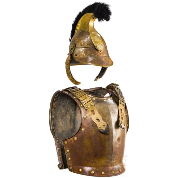 Helm M 1842/48 und K&uuml;rass f&uuml;r Mannschaften der K&uuml;rassiere