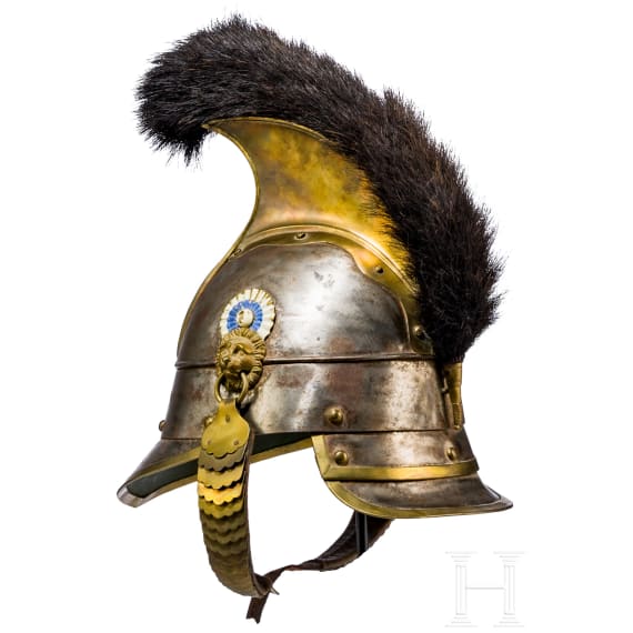 A helmet M 1842 and a cuirass for troopers of Bavarian cuirassiers