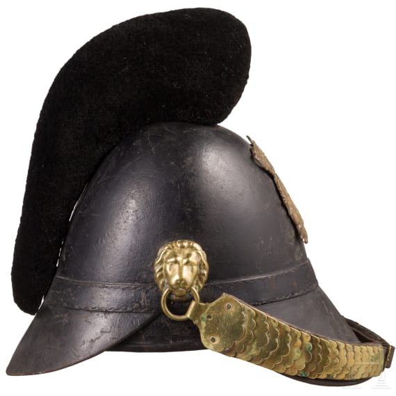 A crest helmet M 1845 for Jaeger enlisted men, worn from 1848 onwards