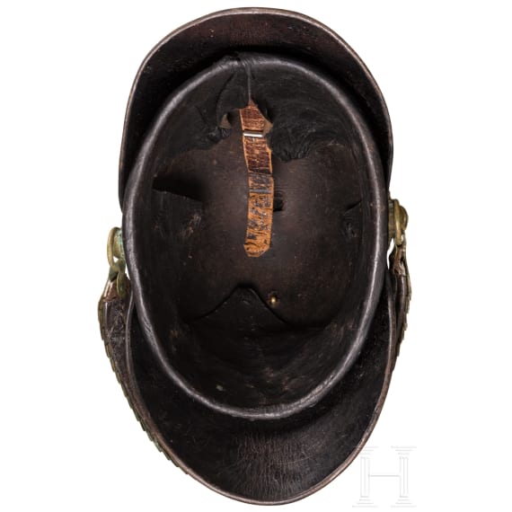 A crest helmet M 1845 for Jaeger enlisted men, worn from 1848 onwards