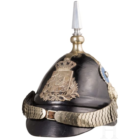 A helmet M 1848 for enlisted men of the Landwehr infantry