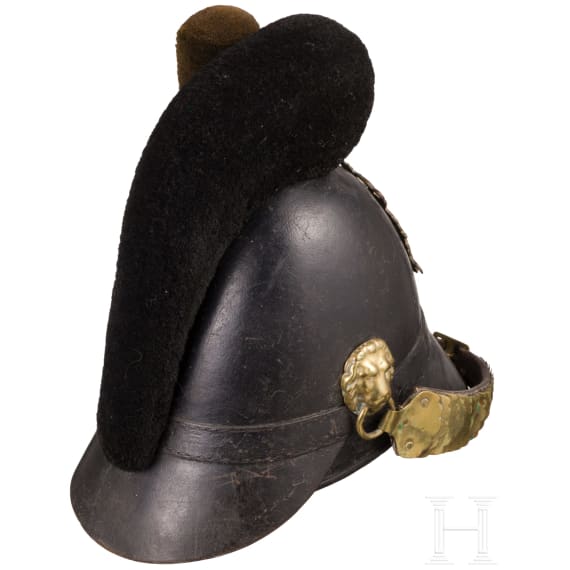A crest helmet M 1845 for Jaeger enlisted men, worn from 1848 onwards