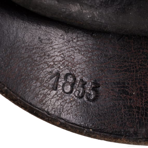 A crest helmet M 1845 for Jaeger enlisted men, worn from 1848 onwards
