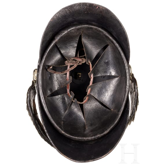 A helmet M 1848 for enlisted men of the Landwehr infantry
