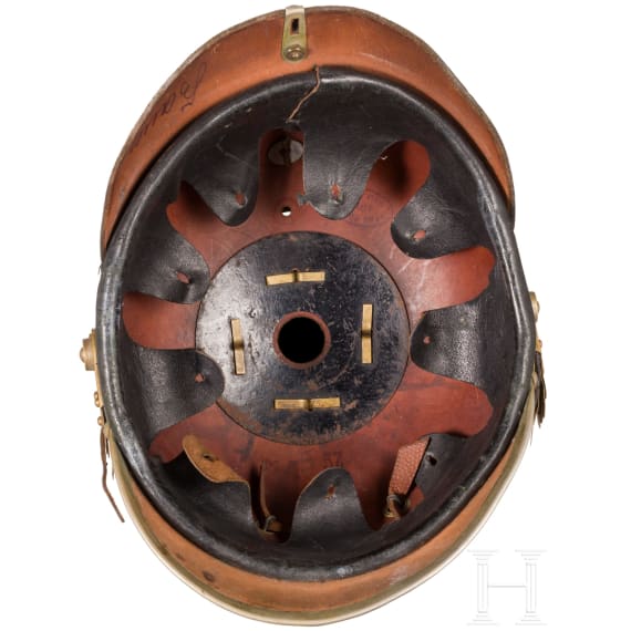 A helmet M 1896 for foot troops, dated 1915