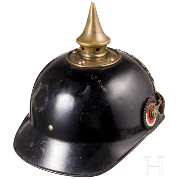 An Ersatz helmet made of sheet steel for Bavarian infantry, circa 1914