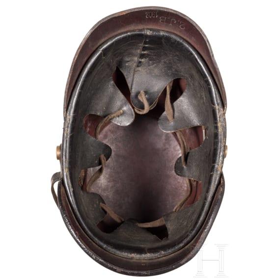 A shako M 1895 for enlisted men of the Jaeger troops, dated 1902