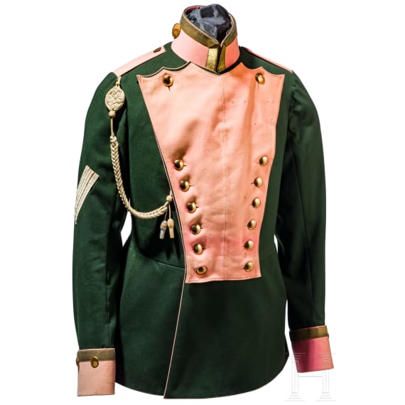 A uniform for a sergeant of the Bavarian Chevaulegers, circa1900