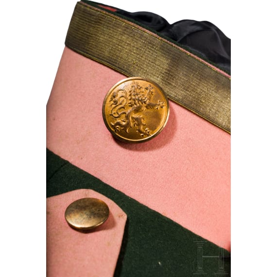 A uniform for a sergeant of the Bavarian Chevaulegers, circa1900