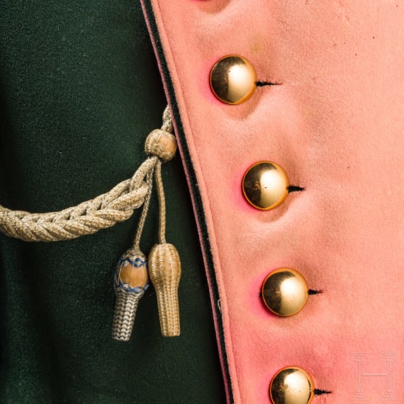 A uniform for a sergeant of the Bavarian Chevaulegers, circa1900