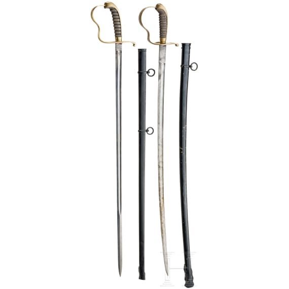 Two Sabers for Infantry Officers, Model 1855