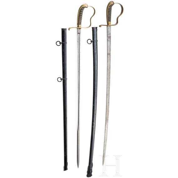 Two Sabers for Infantry Officers, Model 1855