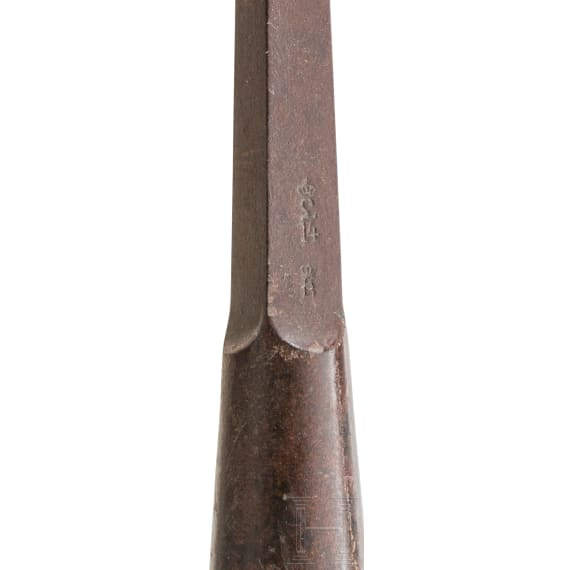 A steel tube lance M 93 for Bavarian cavalry NCOs