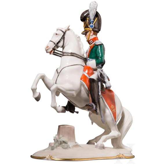 Nymphenburg: Bayerischer Chevauleger-Offizier zu Pferd (um 1810), 20. Jhdt.