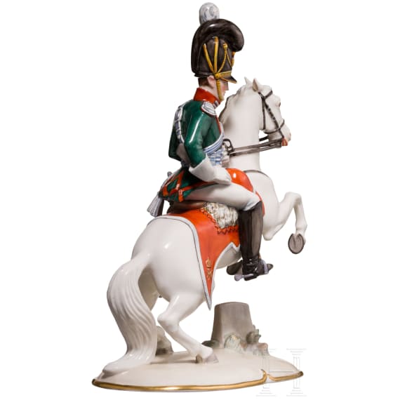 Nymphenburg: Bayerischer Chevauleger-Offizier zu Pferd (um 1810), 20. Jhdt.