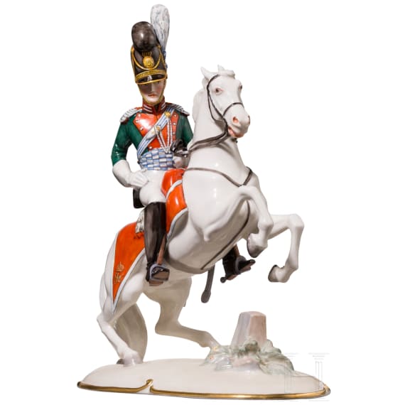 Nymphenburg: Bayerischer Chevauleger-Offizier zu Pferd (um 1810), 20. Jhdt.