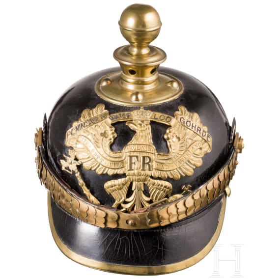 Helm f&uuml;r Mannschaften der Feldartillerie-Regimenter Nr. 10 oder Nr. 46, um 1900