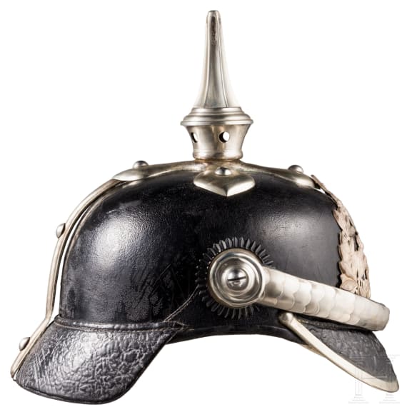 Helm f&uuml;r Mannschaften/Unteroffiziere der Gro&szlig;herzoglich Hessischen Dragoner-Regimenter Nr. 23 oder Nr. 24, um 1900