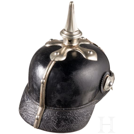 Helm f&uuml;r Mannschaften/Unteroffiziere der Gro&szlig;herzoglich Hessischen Dragoner-Regimenter Nr. 23 oder Nr. 24, um 1900