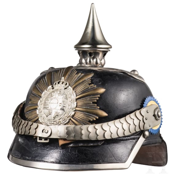 Helm f&uuml;r Mannschaften im Gro&szlig;herzoglich Mecklenburgischen Dragoner-Regiment Nr. 18, um 1900
