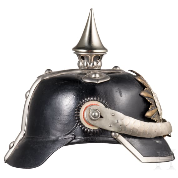 Helm f&uuml;r Mannschaften im Gro&szlig;herzoglich Mecklenburgischen Dragoner-Regiment Nr. 18, um 1900