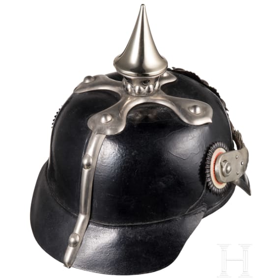 Helm f&uuml;r Mannschaften im Gro&szlig;herzoglich Mecklenburgischen Dragoner-Regiment Nr. 18, um 1900