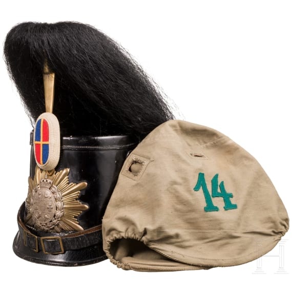 Tschako M 95 f&uuml;r Mannschaften im Mecklenburgischen J&auml;ger-Bataillon Nr. 14