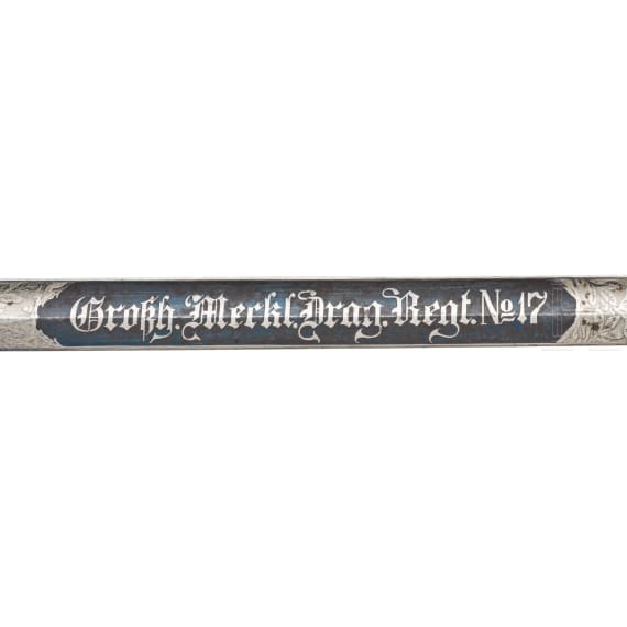 Kavalleriedegen 89 f&uuml;r Angeh&ouml;rige des 1. Gro&szlig;herzoglich Mecklenburgischen Dragoner-Regiments Nr. 17