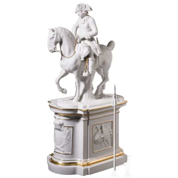Friedrich der Gro&szlig;e zu Pferd, Carl Gottlieb Schubert um 1780 (Entwurf), F&uuml;rstenberg, 2. H&auml;lfte des 20. Jhdts.
