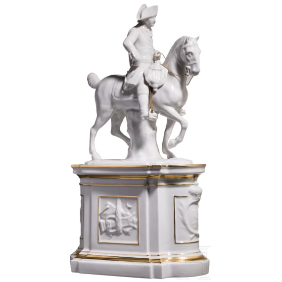 Friedrich der Gro&szlig;e zu Pferd, Carl Gottlieb Schubert um 1780 (Entwurf), F&uuml;rstenberg, 2. H&auml;lfte des 20. Jhdts.