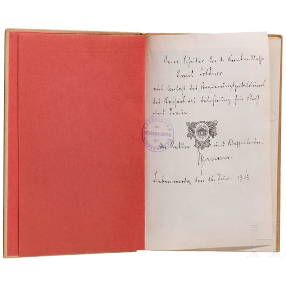 Kaiser Wilhelm II. - handsigniertes Buch, Portraitfoto und Begleitschreiben, datiert 1932