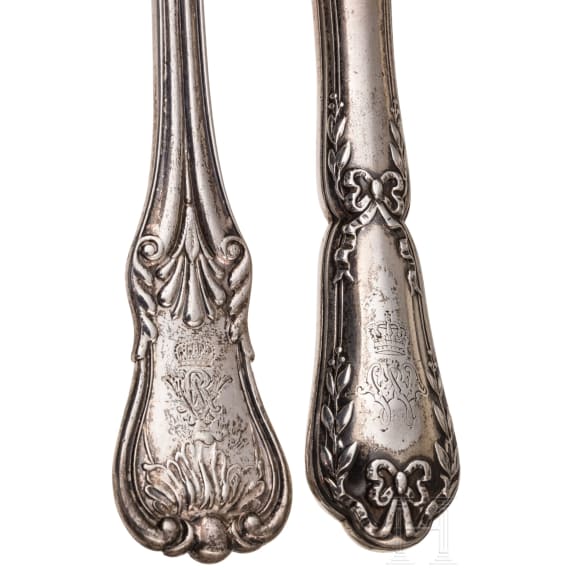 Kaiser Wilhelm II. - Messer und Gabel aus dem kaiserlichen Silberbesteck