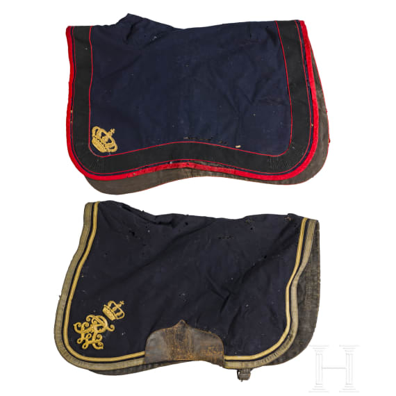 Zwei preu&szlig;ische Schabracken, um 1900