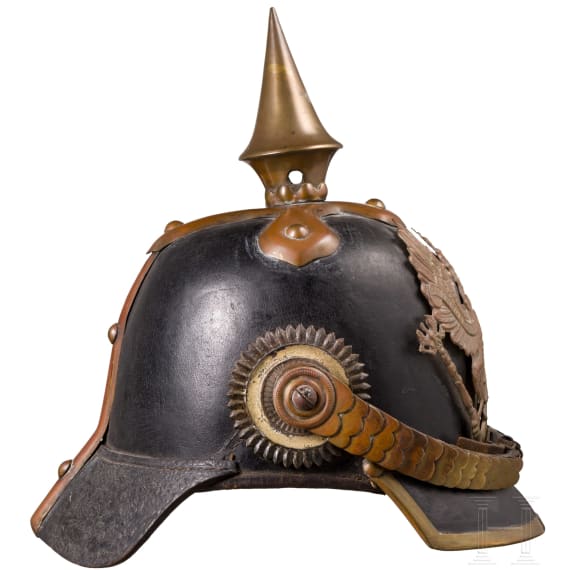Fr&uuml;her Helm f&uuml;r Mannschaften der Linieninfanterie, um 1860