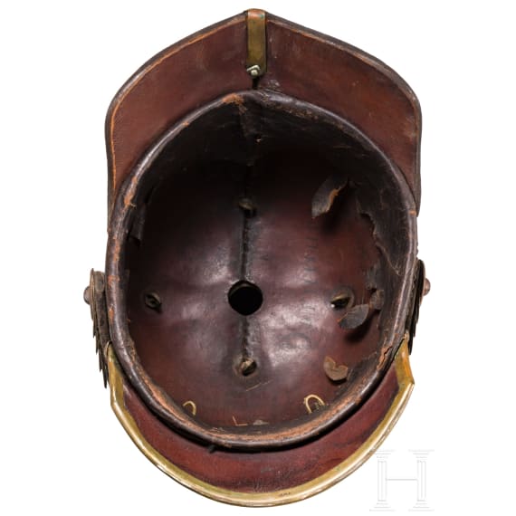 Fr&uuml;her Helm f&uuml;r Mannschaften der Linieninfanterie, um 1860