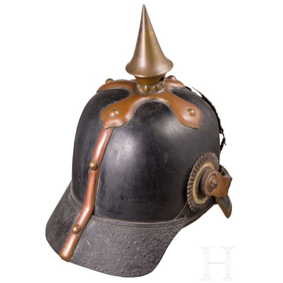 Fr&uuml;her Helm f&uuml;r Mannschaften der Linieninfanterie, um 1860