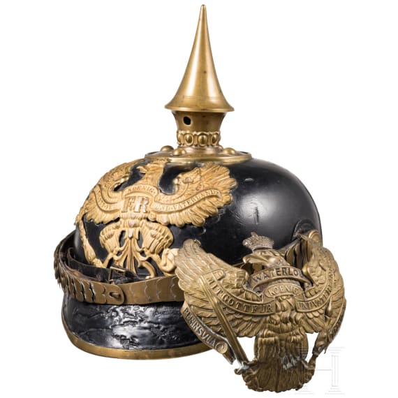 A helmet for enlisted men of the Line Infantry, circa 1890
