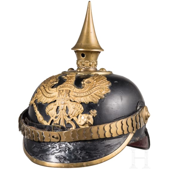 A helmet for enlisted men of the Line Infantry, circa 1890
