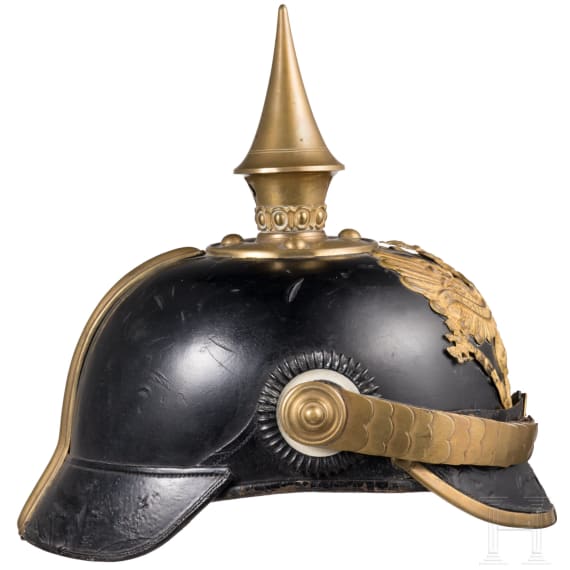 A helmet for enlisted men of the Line Infantry, circa 1890