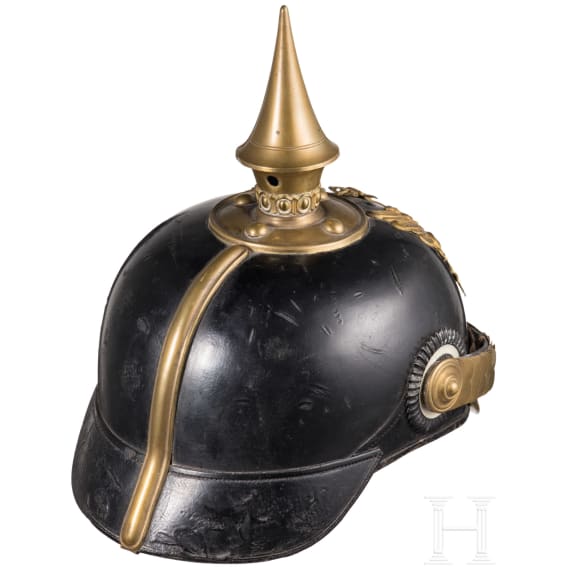A helmet for enlisted men of the Line Infantry, circa 1890