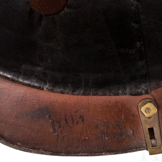 Helm M 1895 f&uuml;r Mannschaften der Linieninfanterie, datiert 1905
