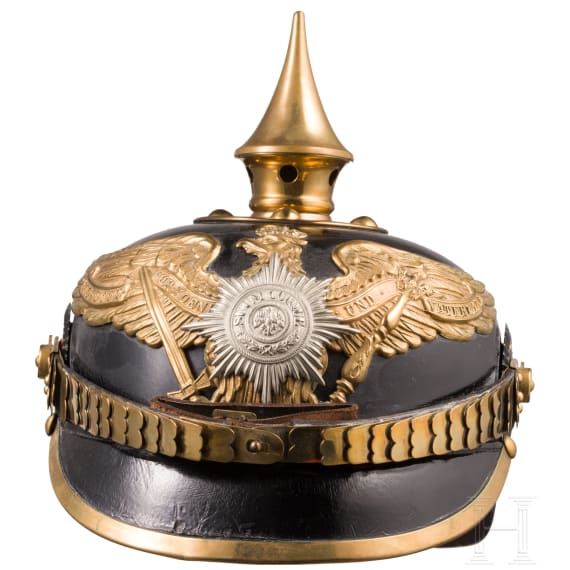Helm f&uuml;r Mannschaften der Garde-Infanterie, um 1900