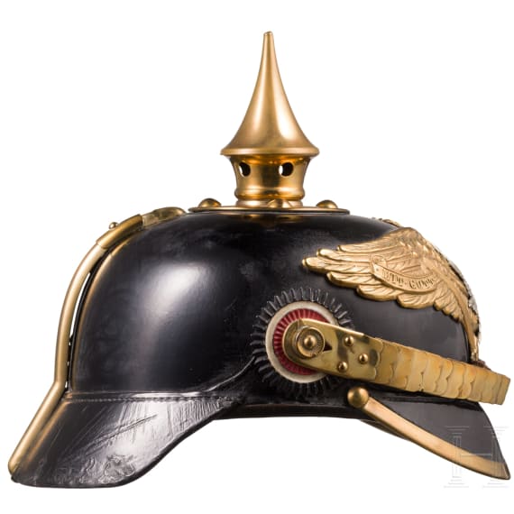 Helm f&uuml;r Mannschaften der Garde-Infanterie, um 1900